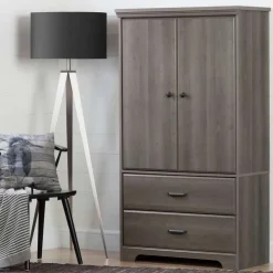 Meubles South Shore 2-Door Armoire with Drawers - South Shore Gray Sale