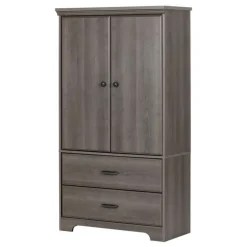 Meubles South Shore 2-Door Armoire with Drawers - South Shore Gray Sale