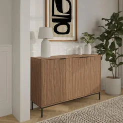 Nexera 3-Door Buffet Light walnut Online