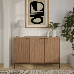 Nexera 3-Door Buffet Light walnut Online