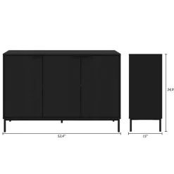 Nexera 3-Door Buffet Black karsima