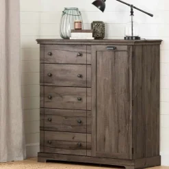 Meubles South Shore Door Chest With 5 Drawers - South Shore FALL OAK Sale