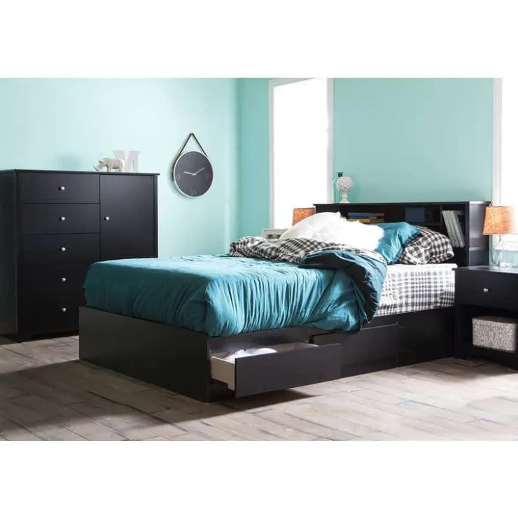 Meubles South Shore Door Chest With 5 Drawers - South Shore PURE BLACK Discount
