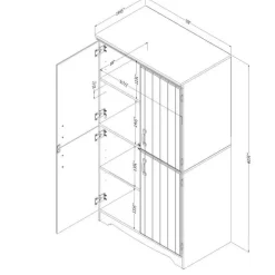Meubles South Shore 4-Door Storage Cabinet - South Shore PURE WHITE
