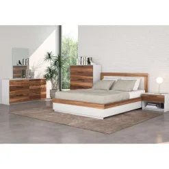 MEQ 5-Drawer Chest WHITE/WALNUT Sale