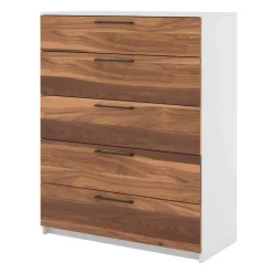 MEQ 5-Drawer Chest WHITE/WALNUT Sale