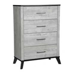 Monarch 4-Drawer Chest Grey Outlet