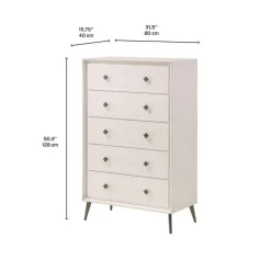 5-Drawer Chest White Discount