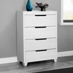 Monarch 4-Drawer Chest White