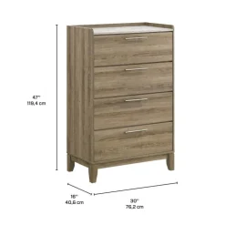 4-Drawer Chest Light Brown Clearance