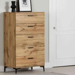 Meubles South Shore 5-Drawer Chest - South Shore Nordik Oak Sale