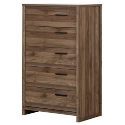 Meubles South Shore 5-Drawer Chest - South Shore NATURAL WALNUT Outlet