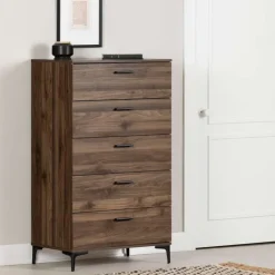 Meubles South Shore 5-Drawer Chest - South Shore Natural Walnut Discount