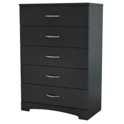 Meubles South Shore 5-Drawer Chest - South Shore PURE BLACK Best