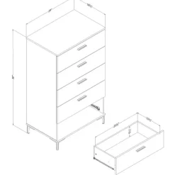 Meubles South Shore 5-Drawer Chest - South Shore Gray Oak Discount