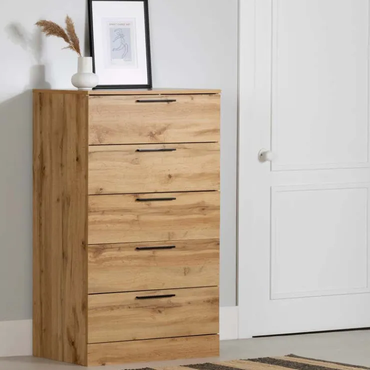 Meubles South Shore 5-Drawer Chest - South Shore Nordik Oak New