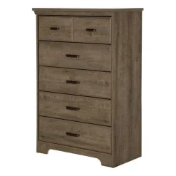Meubles South Shore 5-Drawer Chest - South Shore WEATHERED OAK Best