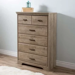 Meubles South Shore 5-Drawer Chest - South Shore WEATHERED OAK Best