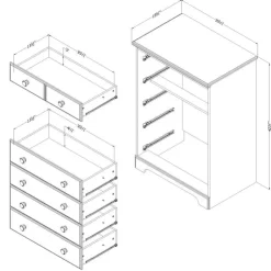 Meubles South Shore 5-Drawer Chest - South Shore White Pine Online