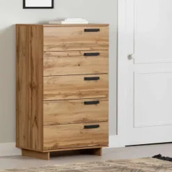 Meubles South Shore 5-Drawer Chest - South Shore Nordik Oak Outlet