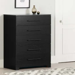 Meubles South Shore 5-Drawer Chest Dresser - South Shore Black Oak Discount