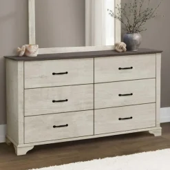 Monarch 6-Drawer Dresser Oak