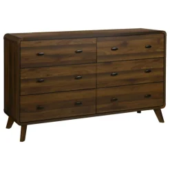 Monarch 6-Drawer Dresser Walnut Outlet