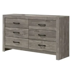 6-Drawer Dresser Grey Outlet