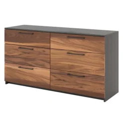 MEQ 6-Drawer Dresser SLATE/WALNUT Outlet