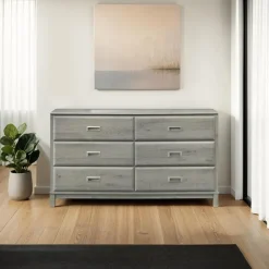 6-Drawer Dresser Grey Sale