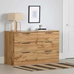 Meubles South Shore 6-Drawer Dresser - South Shore Nordik Oak New