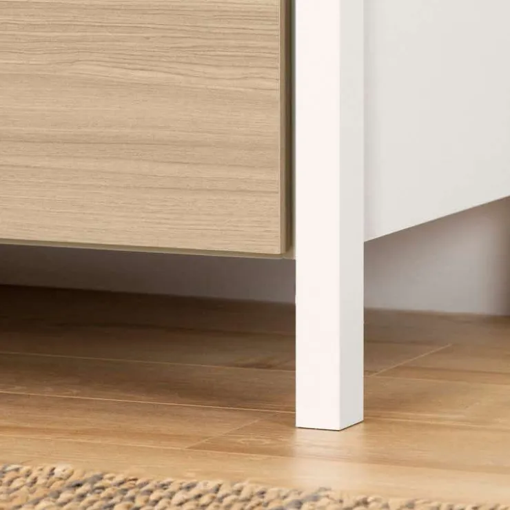 Meubles South Shore 6-Drawer Dresser - South Shore White and Soft Elm Clearance