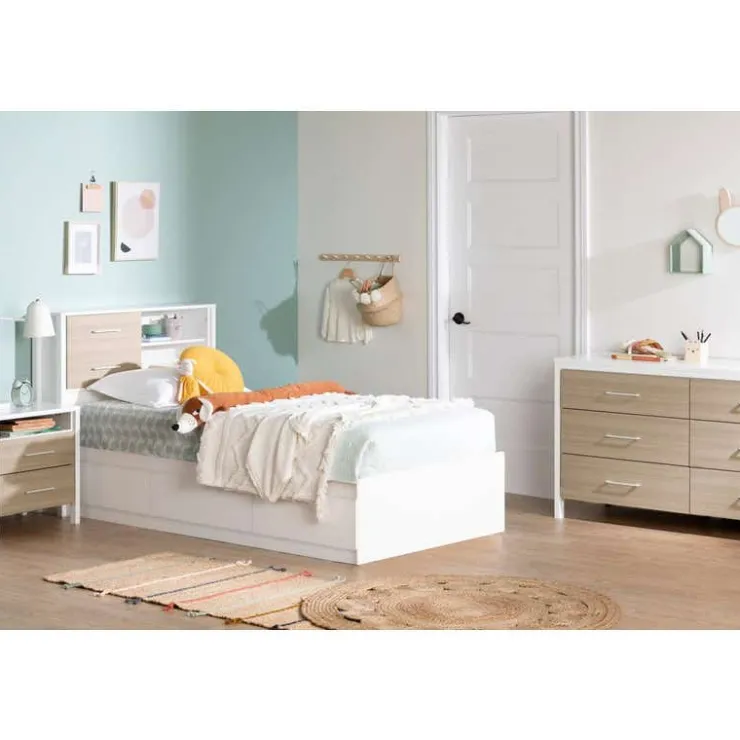 Meubles South Shore 6-Drawer Dresser - South Shore White and Soft Elm Clearance