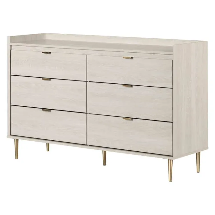 Meubles South Shore 6-Drawer Dresser - South Shore Winter Oak Outlet