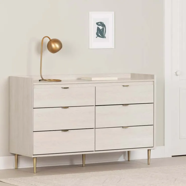 Meubles South Shore 6-Drawer Dresser - South Shore Winter Oak Outlet