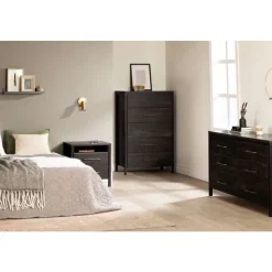 Meubles South Shore 6-Drawer Dresser - South Shore Rubbed Black Clearance