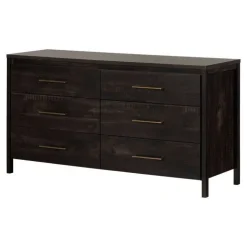 Meubles South Shore 6-Drawer Dresser - South Shore Rubbed Black Clearance
