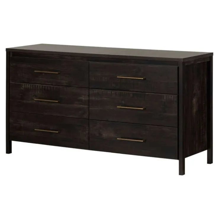 Meubles South Shore 6-Drawer Dresser - South Shore Rubbed Black Clearance