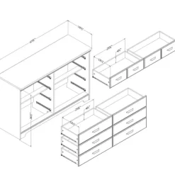 Meubles South Shore 8-Drawer Dresser - South Shore White