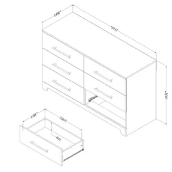 Meubles South Shore 6-Drawer Dresser - South Shore Nordik Oak Hot