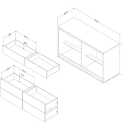 Meubles South Shore 6-Drawer Dresser - South Shore Soft Elm and White Hot