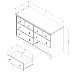 Meubles South Shore 6-Drawer Dresser - South Shore White Pine