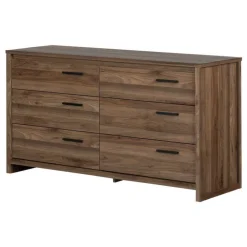 Meubles South Shore 6-Drawer Dresser - South Shore NATURAL WALNUT Clearance