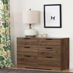 Meubles South Shore 6-Drawer Dresser - South Shore NATURAL WALNUT Hot