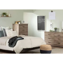 Meubles South Shore 6-Drawer Dresser - South Shore WEATHERED OAK Best