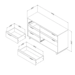 Meubles South Shore 6-Drawer Dresser - South Shore WINTER OAK Best