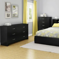 Meubles South Shore 6-Drawer Dresser - South Shore Pure Black Best