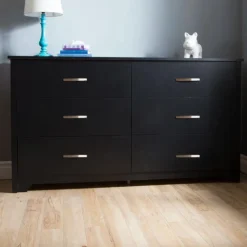 Meubles South Shore 6-Drawer Dresser - South Shore Pure Black Best