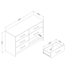 Meubles South Shore 6-Drawer Dresser - South Shore Natural Mango Sale