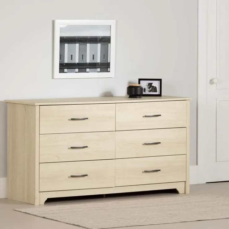Meubles South Shore 6-Drawer Dresser - South Shore Bleached Oak Clearance